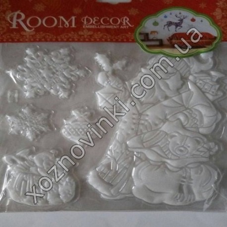 Новогодние декоративные наклейки «Room Decor» на стекло (20 × 20 см)