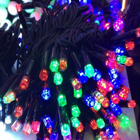 Гирлянда светодиодная уличная «Нить» 100 Led цветная 10 м