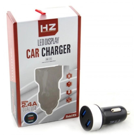 Зарядка Адаптер CAR USB HC6 (Вольтметр-2.4) HZ Global Supplier (200шт)