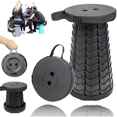 Телескопический стул для кемпинга круглый Telescopic stool