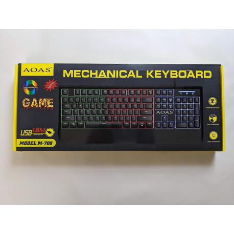Механическая клавиатура Ubays AOAS, профессиональная светящаяся игровая клавиатура M-700