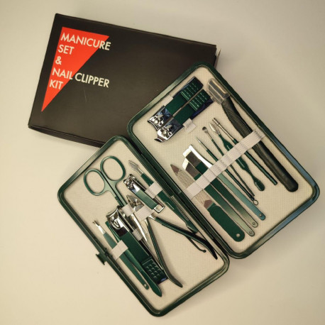 Портативный набор для маникюра/педикюра на 18 предметов в кейсе SET & NAIL CLIPPER KIT (72)