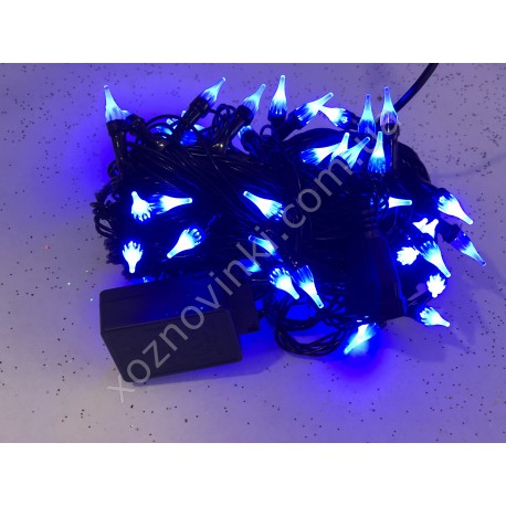 Светодиодная гирлянда "Капельки" 100 Led 8 м синий №