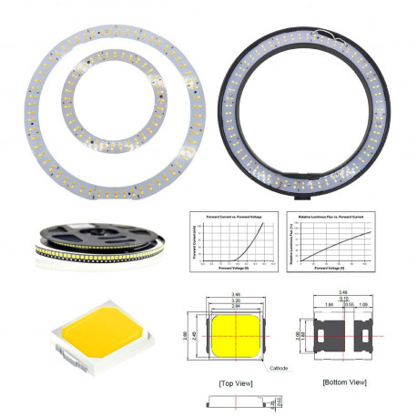 Кольцевая лампа LED Ring Light 26 см с подставкой для настольной сьемки (комплект, предметной, ночник, светиль