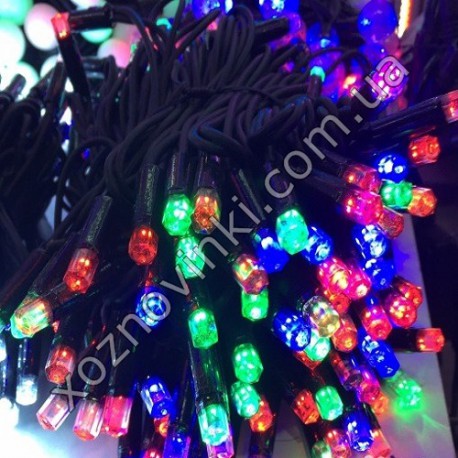 Гирлянда светодиодная уличная «Нить» 100 Led цветная 10 м