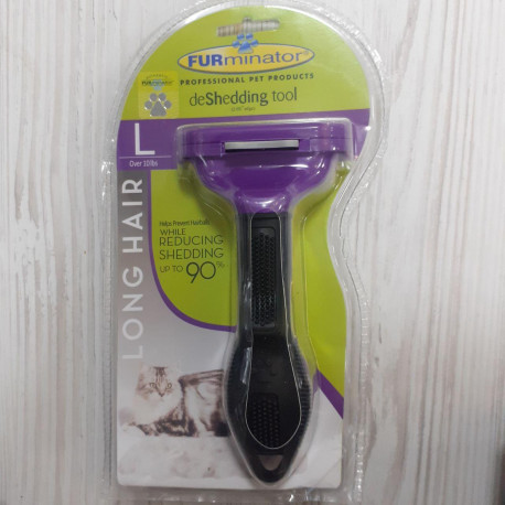 FURminator с кнопкой для котов с длинной шерстью - Размер L (оригинал с голограммой)