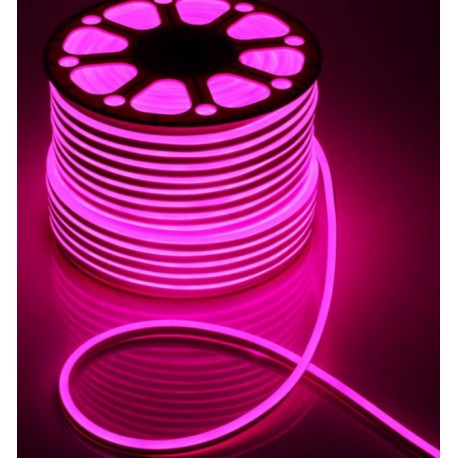 Светодиодный гибкий неон на 220v AVT розовый(Р) 120Led 2835 5mm IP65 № 781