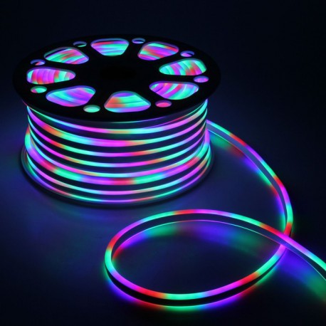 Светодиодный гибкий неон 50 м 220v AVT Мульти (Р) 120Led 2835 5mm IP65 № 781