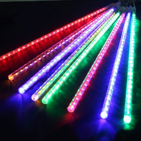 Гирлянда LED Тающие сосульки, двух-я, сосульки 30см, 8шт Мульти