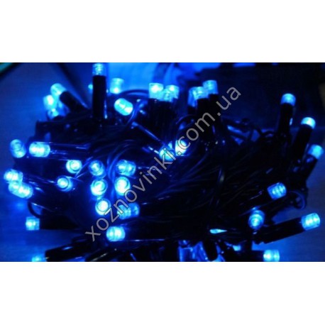 №87-88 Гирлянда уличная чёрная LED (синяя)