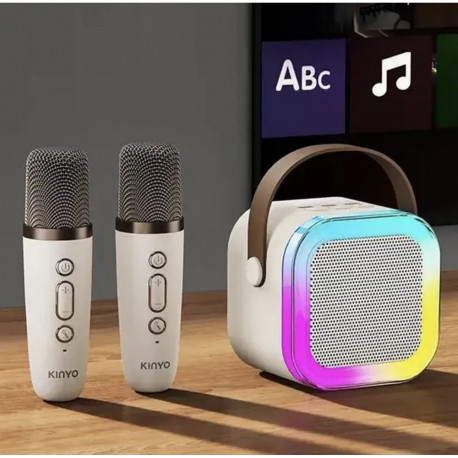 Портативная Bluetooth-К12 колонка для караоке с беспроводным микрофоном и сабвуфером