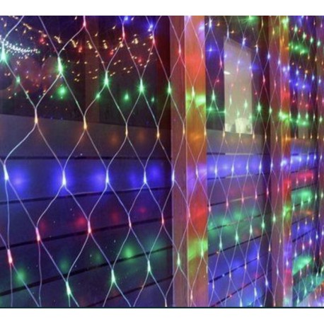 Гирлянда светодиодная LED сетка на окно 1.5х1.5 м силиконовый провод