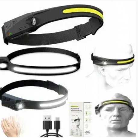 Легкий налобный фонарь LED+COB BR000063-5808A