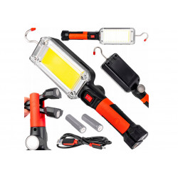 Фонарь аккумуляторный для СТО 20Вт, USB, WOW ZJ-8859 COB с магнитом и крючком 88597
