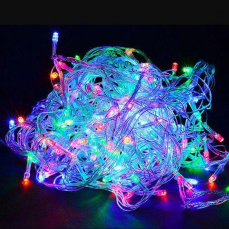 Гирлянда нить силиконовый провод 500 ламп LED мульти 220 v