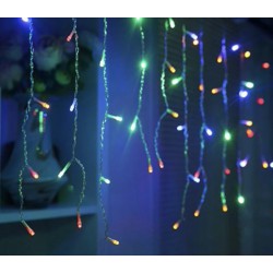 Светодиодная бахрома 3.1*0.5 м, 100 мульти LED ламп белый ПВХ