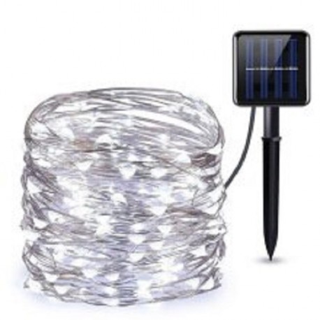 Гирлянда на солнечных батареях 100LED 10м с режимами Белый