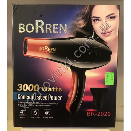 Фен для волос Borren BR-2029 3000 Вт № 694