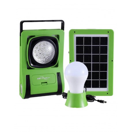 Аккумуляторный фонарик 4в1 с функцией Power bank + Солнечная панель, Solar A301, Зеленый / Солнечная станция съемный аккумулятор