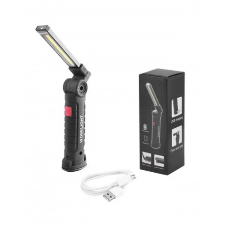 Кемпинговый фонарь W-52-SMD+COB поворот 360* + магнит + крючок + microUSB + 3 режима