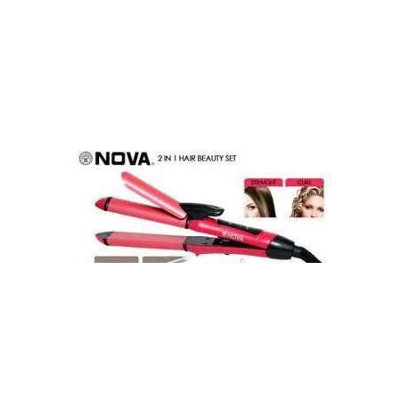 Плойка утюжок для волос Nova 2 в 1