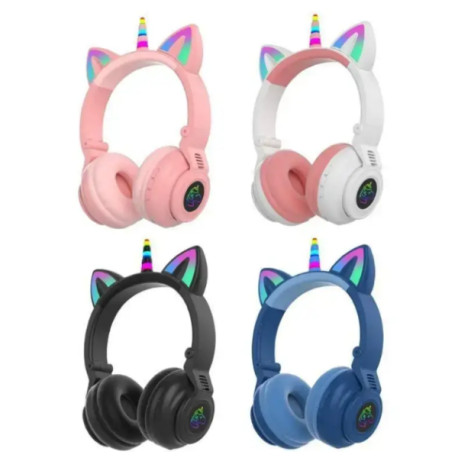 Наушники CAT с кошачьими ушками STN-27 Bluetooth (Чёрный,Синий,Розовый) (60)