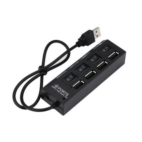 USB HUB на 4 порта с выключателями 2.0