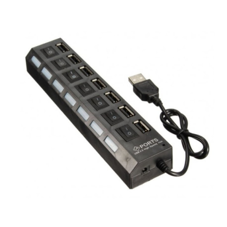 USB HUB на 7 порта с выключателями 2.0