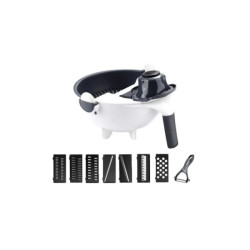 Терка-овощерезка ручная 9в1 Rotate Vegetable Slicer с контейнером и дуршлагом 907-30 (36)