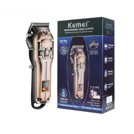 Машинка для стрижки волос и бороды аккумуляторная беспроводная Kemei LFJ KM-2618 (24)