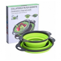 Дуршлаг силиконовый складной Collapsible Jm-611 (большой и маленький) LK202210-23/LK202301-12 (100)