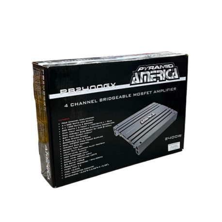 Автомобильный усилитель звука PB2400GX, 2400W, 4-х канальный