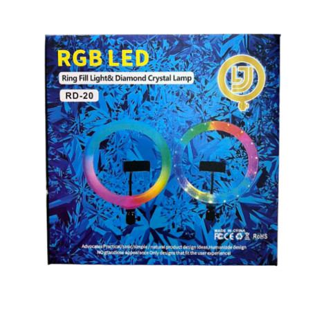 Лампа кольцевая RGB RD 20 (40)