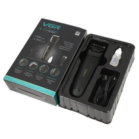 Машинка для стрижки волос VGR V-015 Professional Black аккумуляторная, 1000 мАч, 5 Вт (60)