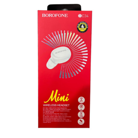Гарнитура Bluetooth BOROFONE MINI BC34 (192)