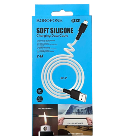 Кабель BOROFONE BX31 SILICONE 2.4A 1m IPHONE (144)