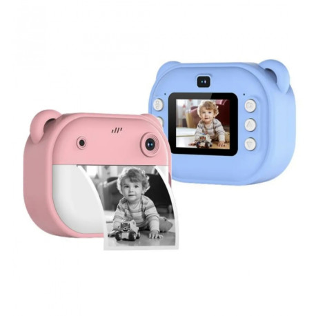 Детский фотоаппарат моментальной печати (blue pink)
