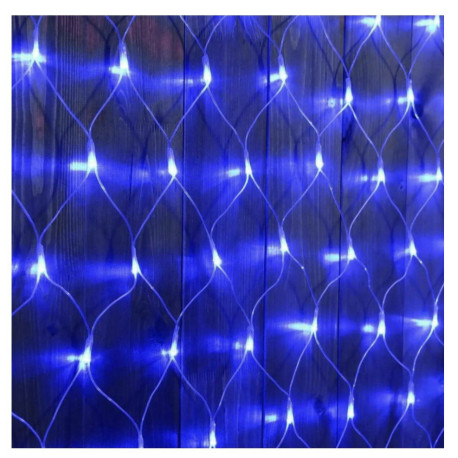 Cетка 120 Led на окно 1.5х1.5 м Синий силиконовый провод