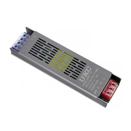 Оптом Імпульсний блок живлення 12V 25A METAL Long для світлодіодної стрічки із пасивним охолодженням для LED л. (9520)