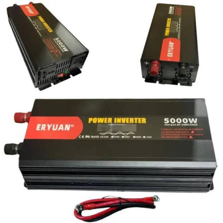 Перетворювач із чистою синусоїдою Eryuan 5000W LCD AC/DC 12v з вольтметром