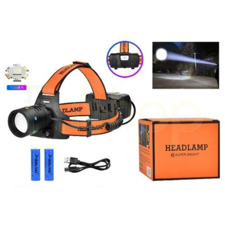 Ліхтар налобний NIGHT VISION Fluorescence BL-T210-TG 2x18650 3режима ЗУ Type-C