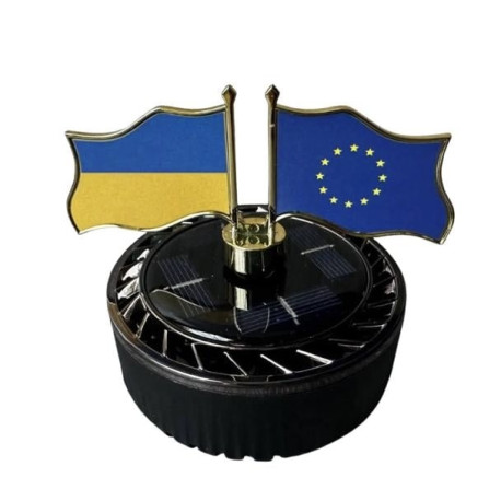 Ароматизатор автомобільний Прапори на сонячній батареї+ аромат в комплекті