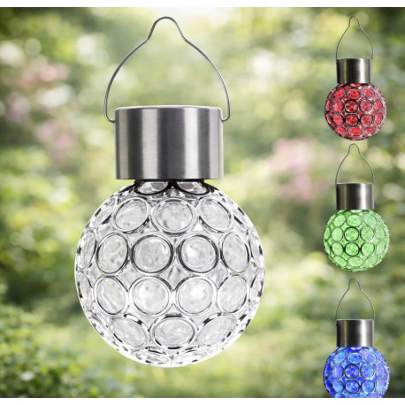 Садовий кристалічний світильник / Вуличний сонячний ліхтар garden light / Світильник із сонячною панеллю