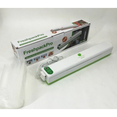 Вакууматор Freshpack Pro вакуумний пакувальник їжі, побутової. Колір зелений