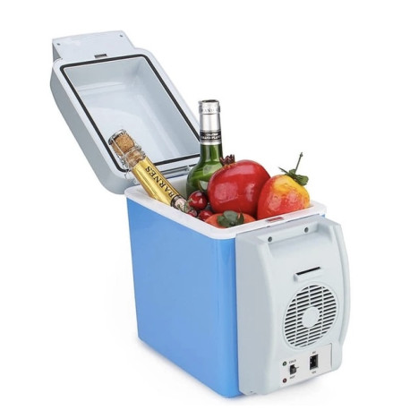 Портативний автохолодильник від прикурювача RIAS Portable Electronic 7.5L White-Blue
