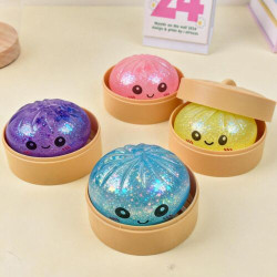 Оптом Сквиш BUN Glitter пельмень у пароварці 10см