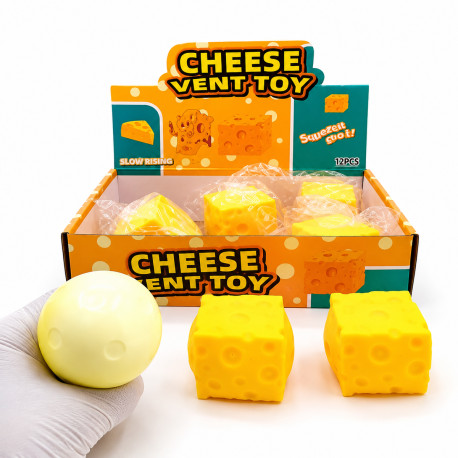Оптом Антистресс Сырный Куб NeeDoh Cheese Cube Squishy 6×6 см