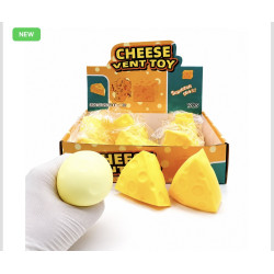 Оптом Антистресс Сыр NeeDoh Cheese Vent Squishy 7×6 см
