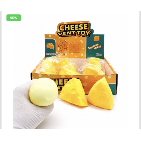 Оптом Антистресс Сыр NeeDoh Cheese Vent Squishy 7×6 см