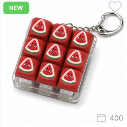 Оптом Арбузный Кейкап Кликер Watermelon Keycap светящийся Clicker Брелок Антистресс 9 Кнопок
